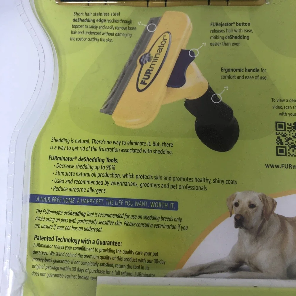 SOLD FURminator deShedding Tool with 4 Edge for Large Dogs 51-90 Lb Short Hair - Picture 5 of 7